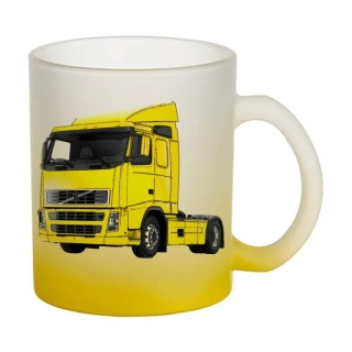 Moon River Volvo II skleněný hrnek žlutý 330 ml