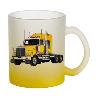 Moon River Western Star skleněný hrnek žlutý 330 ml