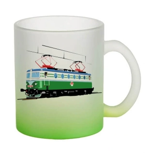 Moon River lokomotiva IV skleněný hrnek zelený 330 ml