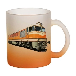 Moon River lokomotiva T678 skleněný hrnek oranžový 330 ml