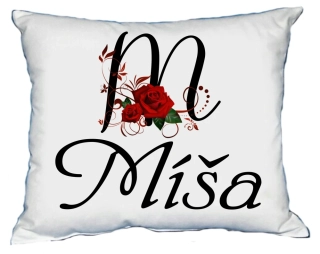 Moon River MÍŠA polštář s dámským jménem 30x40 cm