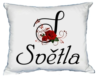 Moon River SVĚTLA polštář s dámským jménem 30x40 cm