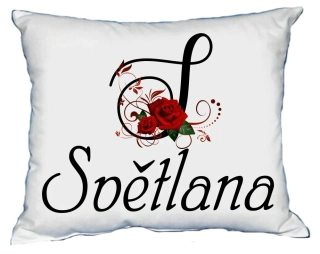 Moon River SVĚTLANA polštář s dámským jménem 30x40 cm