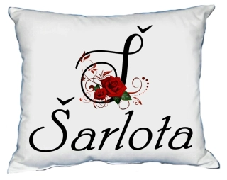Moon River ŠARLOTA polštář s dámským jménem 30x40 cm