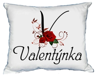 Moon River VALENTÝNKA polštář s dámským jménem 30x40 cm