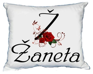 Moon River ŽANETA polštář s dámským jménem 30x40 cm