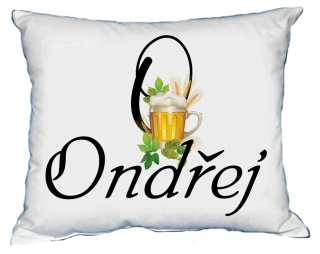 Moon River ONDŘEJ polštář s pánským jménem velikost 30x40 cm